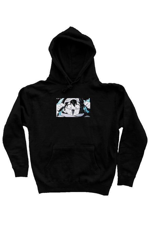 Gurren Lagann Anime Hoodie With An Embroidered Drill On Its Sleeve