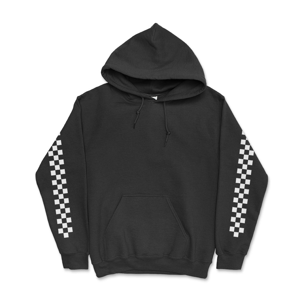 checkered sleeve hoodie unisex streetwear hoodie