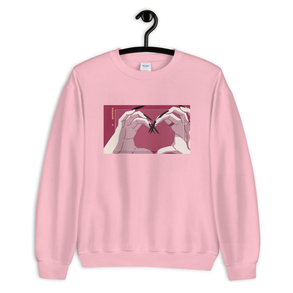 UNISEX Sweater, Love, Hands, Aesthetic Clothing, Aesthetic Sweatshirt, Pastel Goth/Grunge