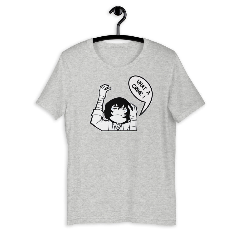 Dazai, What A Crime Unisex T-Shirt, Anime Shirt, Bungou Stray Dogs