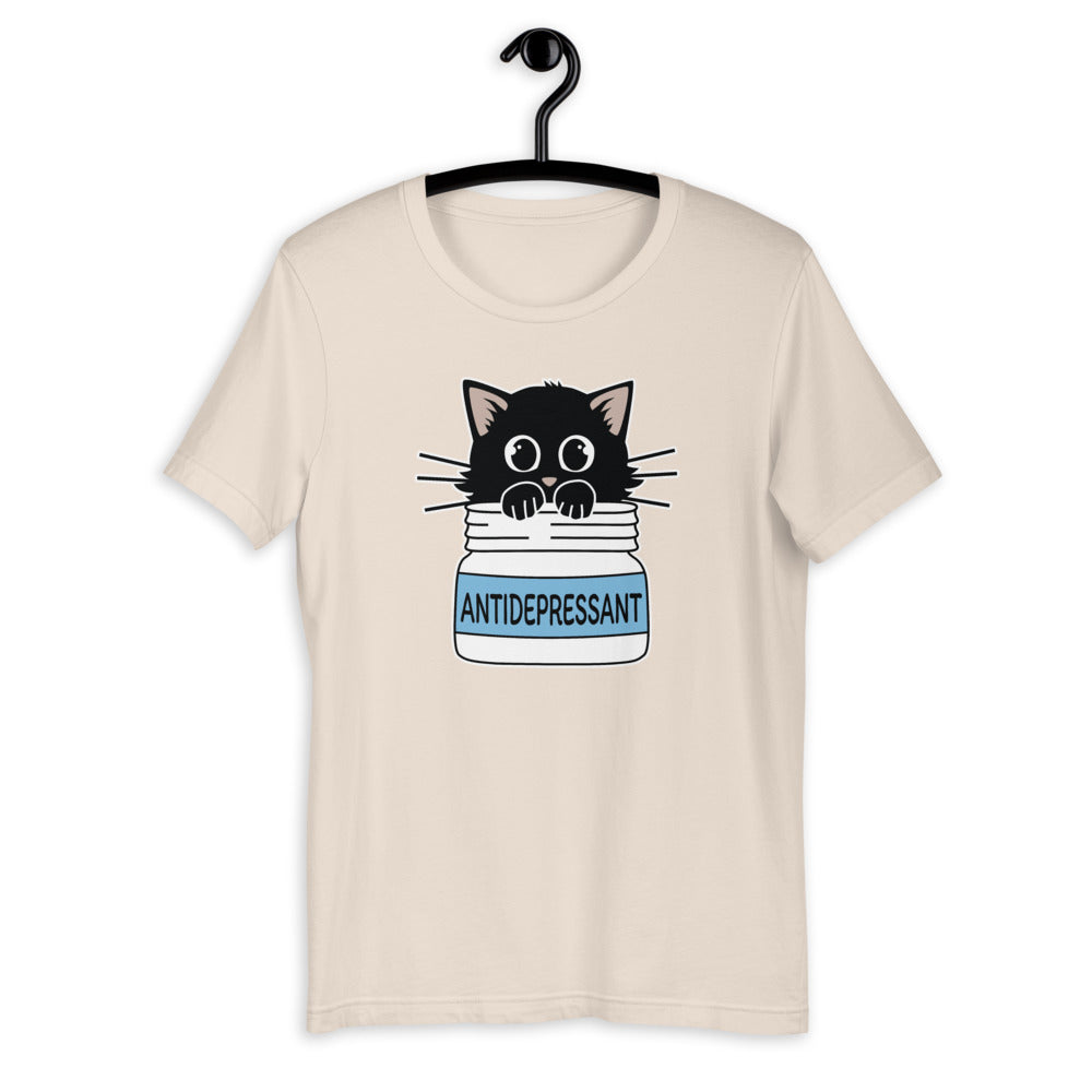 Cat AntiDepressant Short-Sleeve Unisex T-Shirt