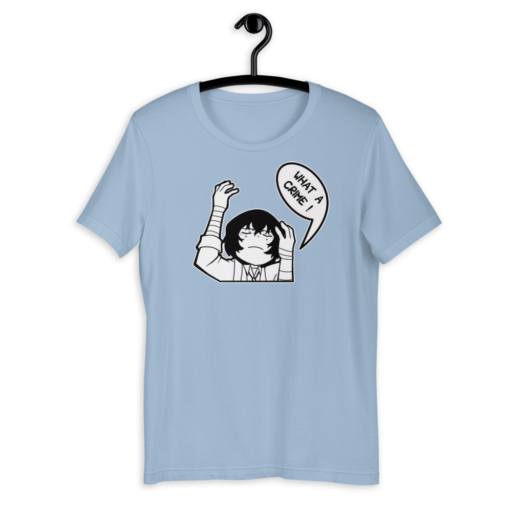 Dazai, What A Crime Unisex T-Shirt, Anime Shirt, Bungou Stray Dogs