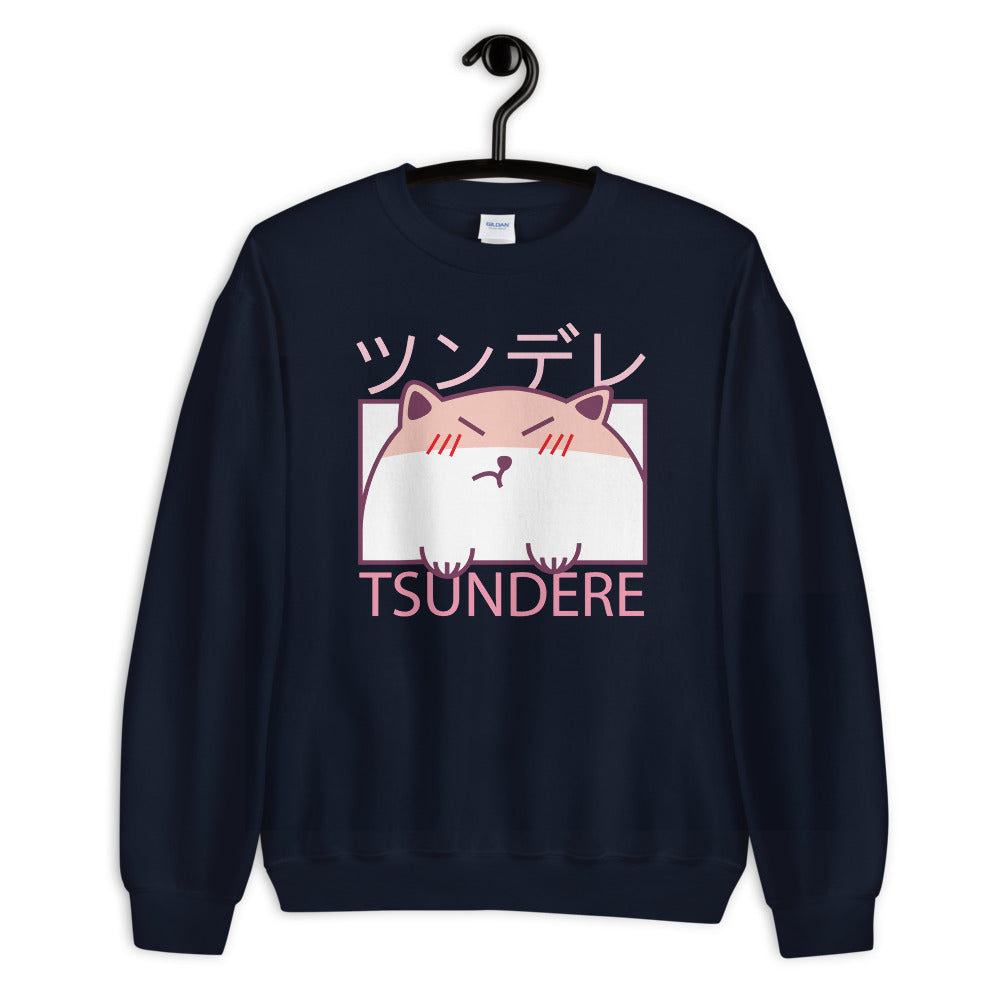 Tsundere Cat Unisex Sweatshirt, Kawaii, Japanese