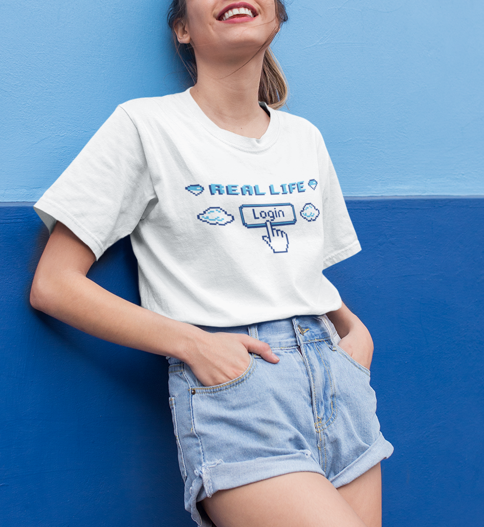 Real life "Log In" Short-Sleeve Unisex T-Shirt