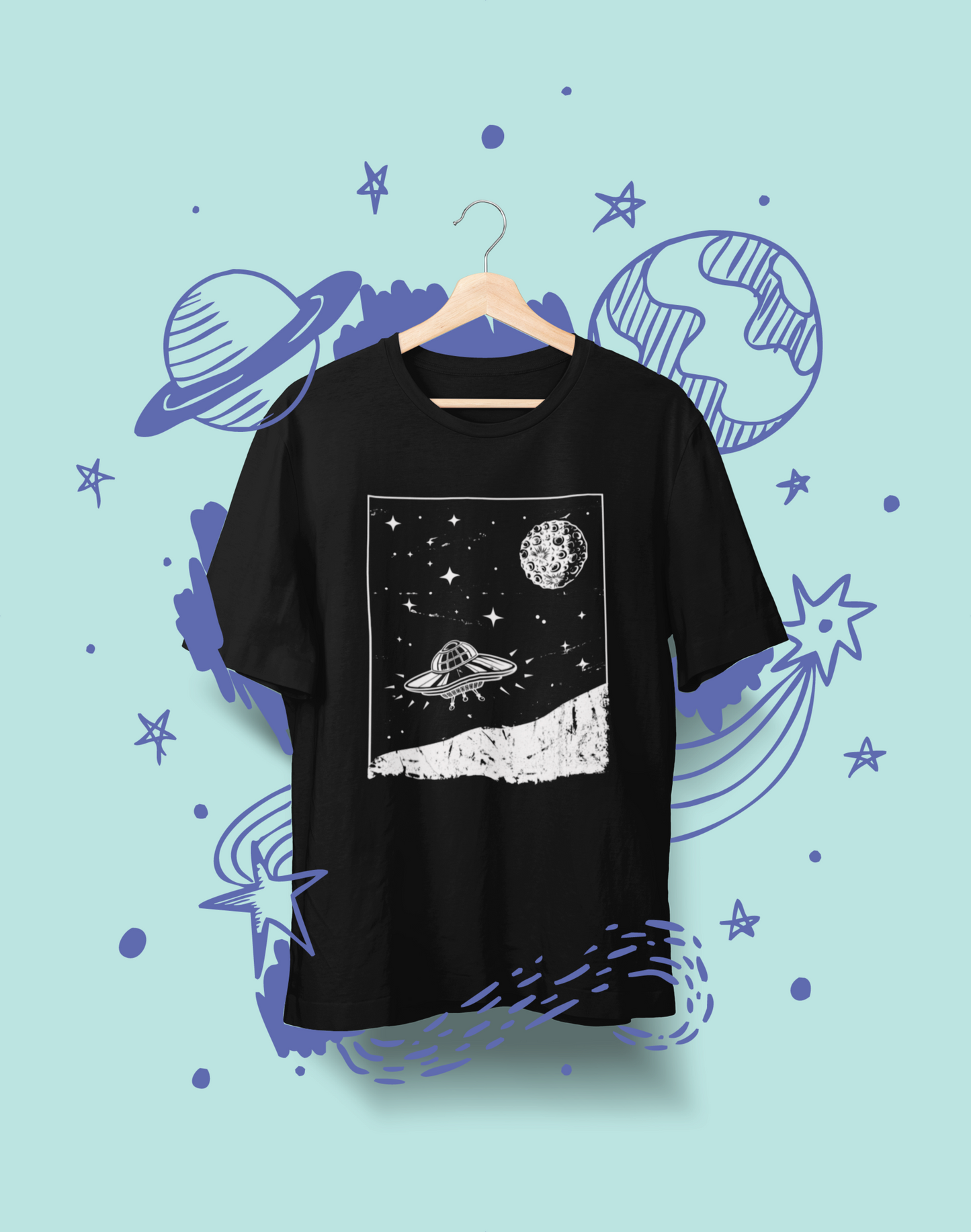 UFO Landing Short-Sleeve Unisex T-Shirt, Alien Shirt
